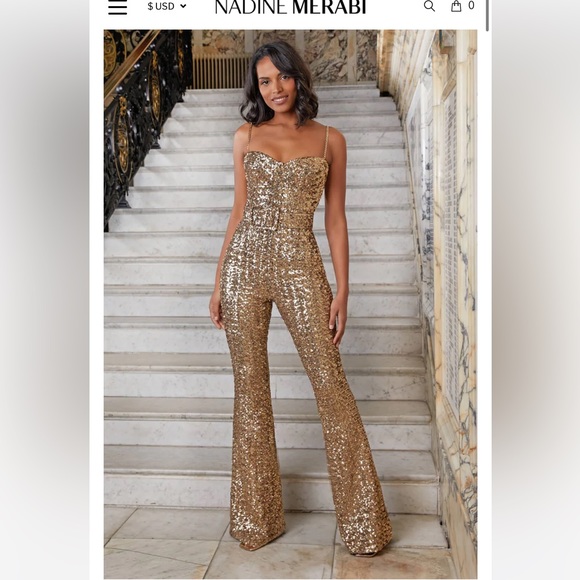 Nadine Merabi Lucinda jumpsuit XL worn for 30min. - Picture 3 of 6